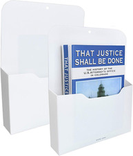 2 Pack Magnetic File Holder - Paper Holder, Pocket Organizer,Hanging Wall File O