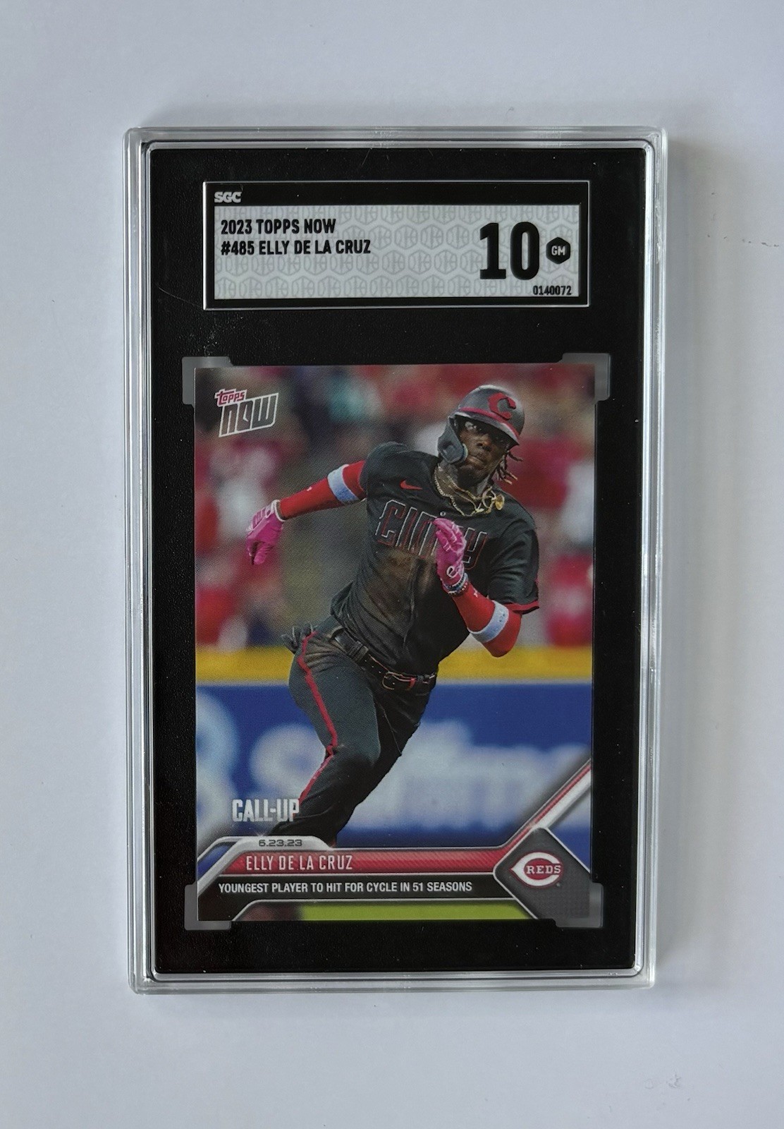 ELLY DE LA CRUZ 2023 Topps Now Call Up #485 SGC 10