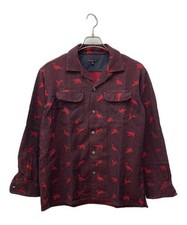 Engineered Garments          Animal print open collar shirt Red  Black