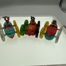 3 McDonald's Tiny Toons 1990 Adventures Flip Cars Happy Meal Toys 2 Duplicates