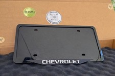 Chevrolet 3d License Plate Frame Glossy Black Acrylic Handmade In Usa