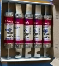 Lot of 5- FERRAZ SHAWMUT MERSEN Fuse RK5 TR100R TimeDelay 100A 250V Trionic Spot