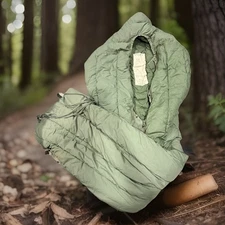 US Army Military Sleeping Bag M-1949 Mummy Down Feather Filled Mountain  Large