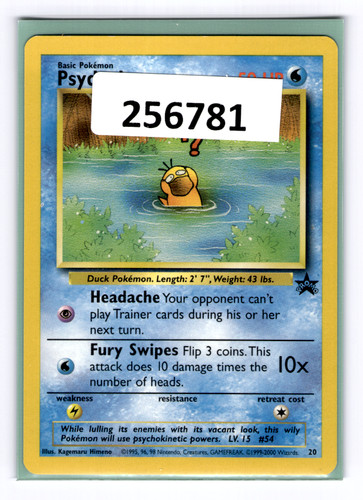(256781) PSYDUCK Pokemon WOTC Black Star Promo Card # 20  from Pokémon League