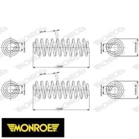 2X Fahrwerksfeder Monroe SE3345 2 Federn Satz Federnsatz FüR Skoda