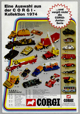 Advertising CORGI Collection 1974 155x230mm / 155x115mm each GEHA and PLASTY