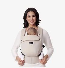 Momcozy Baby Carrier - Ergonomic, Cozy and Lightweight- khaki- for 7-44lbs - New