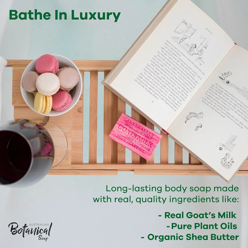 Luxurious Goat Milk Soap with Raspberry, Pack of 8, 6.6 OZ - Silky Smooth Skin - Image 4 of 4