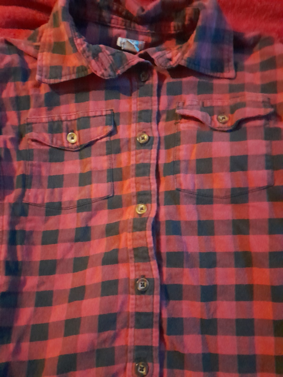 Vintage Carhartt flannel shirt womens Sz Small  thumbnail 2