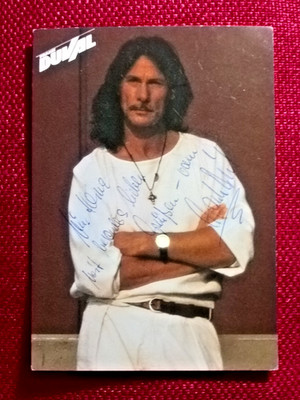 Original-Autogramm von Frank Duval, Farbbild-Karte, Postkartengröße