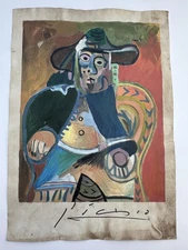Pablo Picasso COA Art Painting Original Drawing Vintage Paper Signed