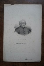 CARDINAL DE LOMENIE (1727-1794) PORTRAIT ENGRAVING 19TH, born in PARIS