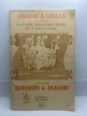 TSR Swords & Spells by Gary Gygax, 3rd Printing 1978, Dungeons and Dragons, D&D