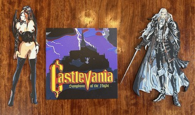 Castlevania Symphony of the Night Fan Bundle   Alucard & Succubus Figures + Art