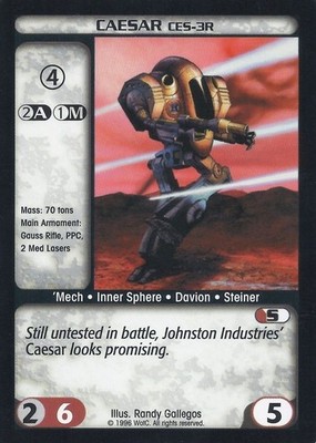 Caesar (CES-3R) - Limited - Battletech CCG