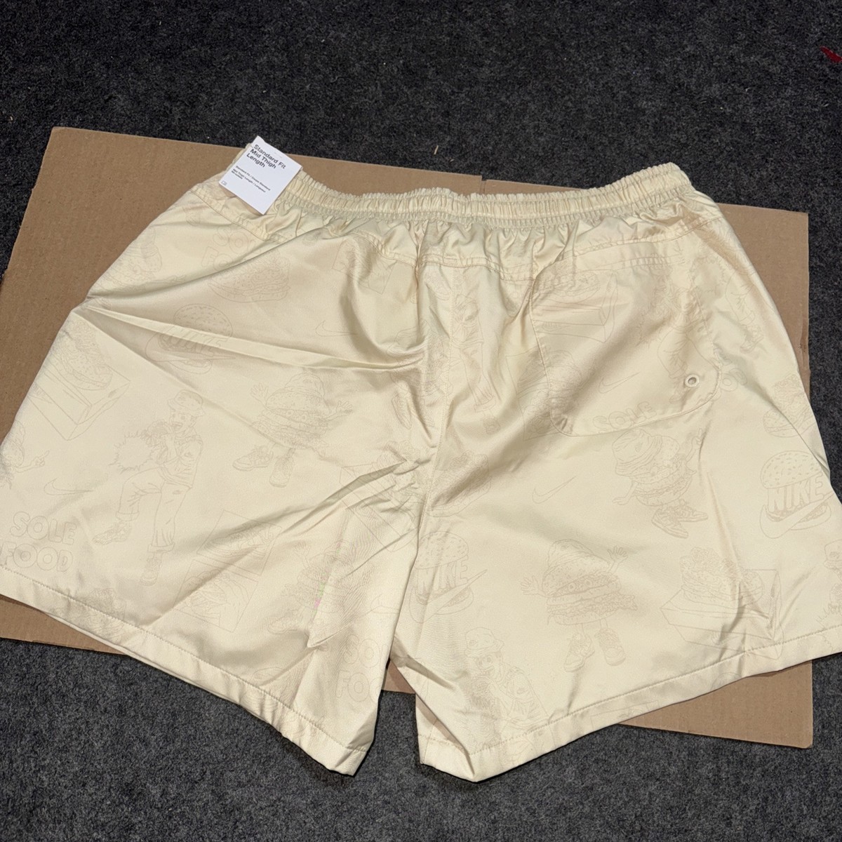 nike woven shorts taupe