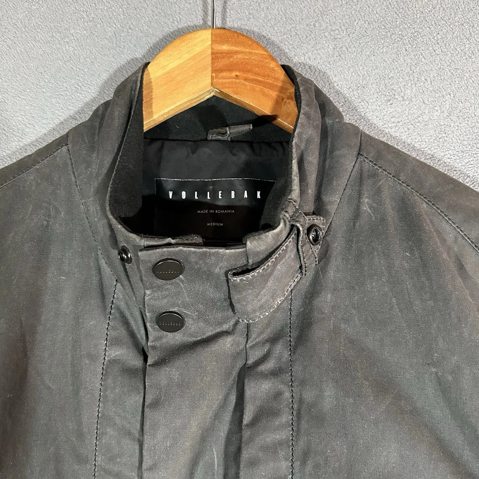 Vollebak Planet Earth Jacket Medium Black Waxed Cotton Beeswax Utility Coat - product detail image 12