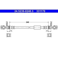 1X Bremsschlauch ATE 24.5239-0240.3 Passend FüR CitroËN Fiat Peugeot