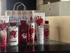 6 Bath  Body Works Japanese Cherry Blossom Fine Fragrance Mist Shower Gel Cream