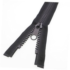 2PCS 10 Heavy Duty Zippers for Sewing Separating Plastic 24"-2pcs Black