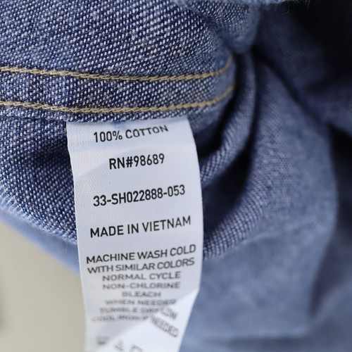 New Todd Snyder Shirt Men's XL Denim Point Collar Long Sleeve Button Down Blue - Picture 5 of 8