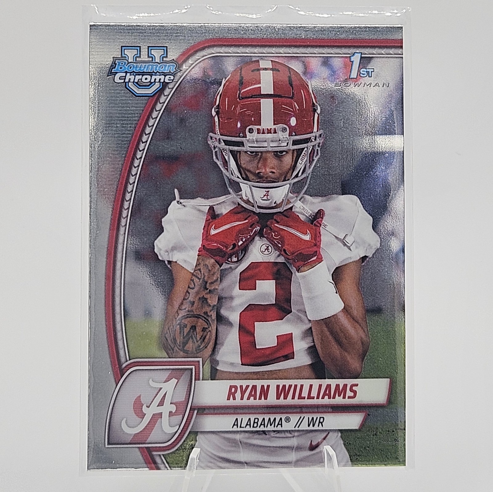 Ryan Williams 2024 Bowman University Chrome 1st Rookie - #53 Alabama WR RC