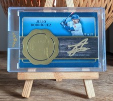 2025 Topps Five Star Julio Rodriguez Golden Graphs Blue Parallel Auto /20
