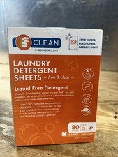 Boulder Clean 607476EA Laundry Detergent Sheets - Free & Clear (40/PK) New