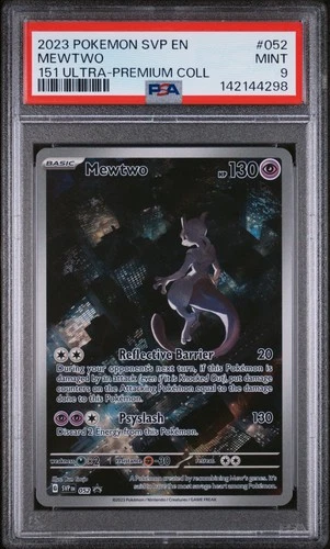 2023 POKEMON SVP EN-SV BLACK STAR PROMO 151 ULTRA-PREM COLL #052 MEWTWO PSA 9