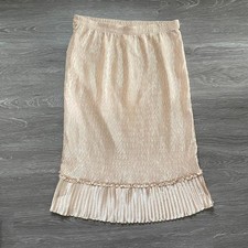 Vintage pearlescent pleated maxi skirt