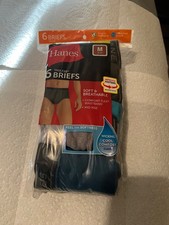 Hanes Men's 6-Pack Brief Underwear Mid Rise Tagless Wicking Comfort Flex Waist