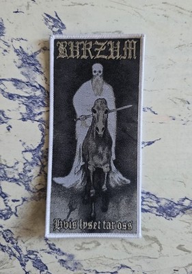 BBurzum Hvis Lyset tar oss White Border woven patch