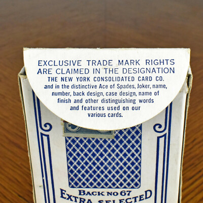 ディーンズ社 ヴィンテージ ベア 1994年 ヘクター 会員限定 バッチ付 Vintage Bee Blue No. 92 Club Special Playing Cards Back No