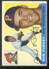 1955 TOPPS #118 BOB PURKEY PIRATES EX+ E012237