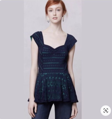 anthropologie postmark peplum top