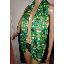 Vintage Saint Patrick's Day Long Scarf shamrock Irish St. Paddy's day holiday