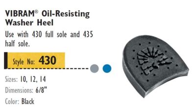 VIBRAM #430 Oil-Resisting WASHER Heel 1 PAIR- Shoe Repair