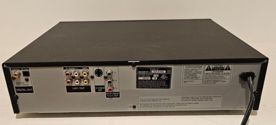 Sony DVP-NC600 5-Disc Carousel DVD CD Player Changer – Moda pé no chão