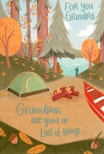 Religious THANKSGIVING Greeting Card FOR GRANDPA, Camp Fishing by DaySpring +✉