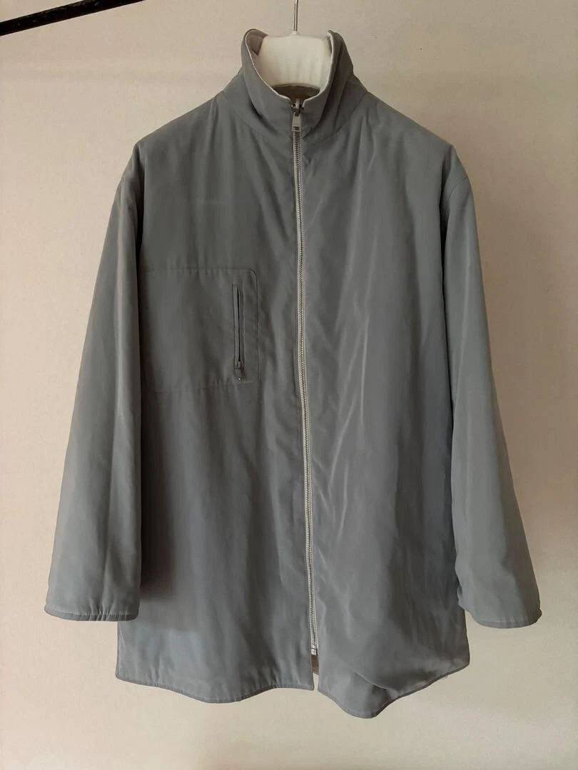 HERMÈS HERMES Margiela Giacca Imbottita Reversibile Nylon Donna Taglia SM Grigio e Bianco