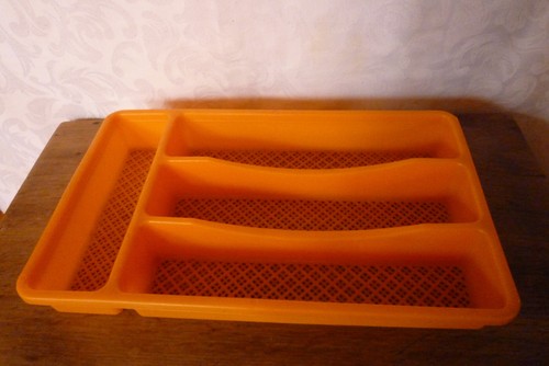 Couverts à Salade Vintage Orange – Années 70 – Set Design Rétro Pour La Cuisine