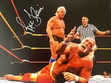 Ric Flair Signed Autographed 8x10 Photo vs HULK HOGAN JSA Authentic COA WWE WCW
