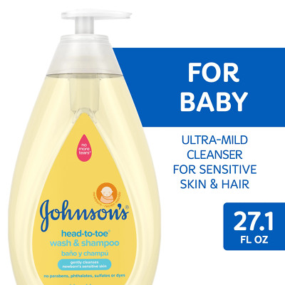 Head-To-Toe Tear Free Infant Baby Bath Body Wash Soap and Shampoo, 27