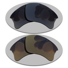Grey Black Copper Replacement Lenses For-Oakley Flak Jacket XLJ Polarized