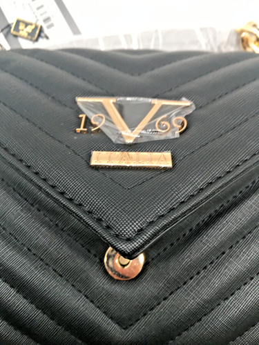 19V69 Italy by Versace Schultertasche Tragetasche Tasche Bag Schwarz Damen Neu - Bild 11 von 13