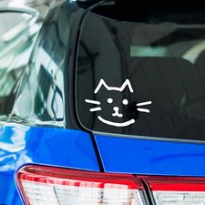 Cat Face Vinyl Sticker Cats Decal, Cat Mom Stickers for Cars, Laptop, Bottles
