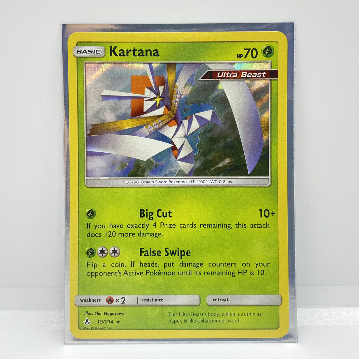 Kartana 19/214 Pokemon Holo 2019 Unbroken Bonds