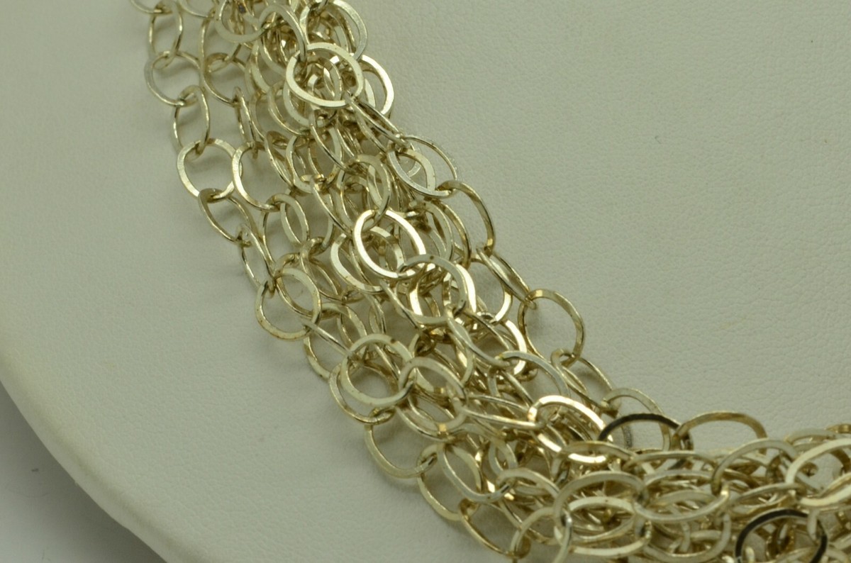 『Hollywood CHAIN BROWN×SILVER』 Heritage D-Link Stainless Steel Chain Necklace - JF04769040