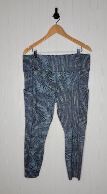 Lululemon Fast Free HR Tight Women's Size 14 Dimensional Icing Blue Multi 