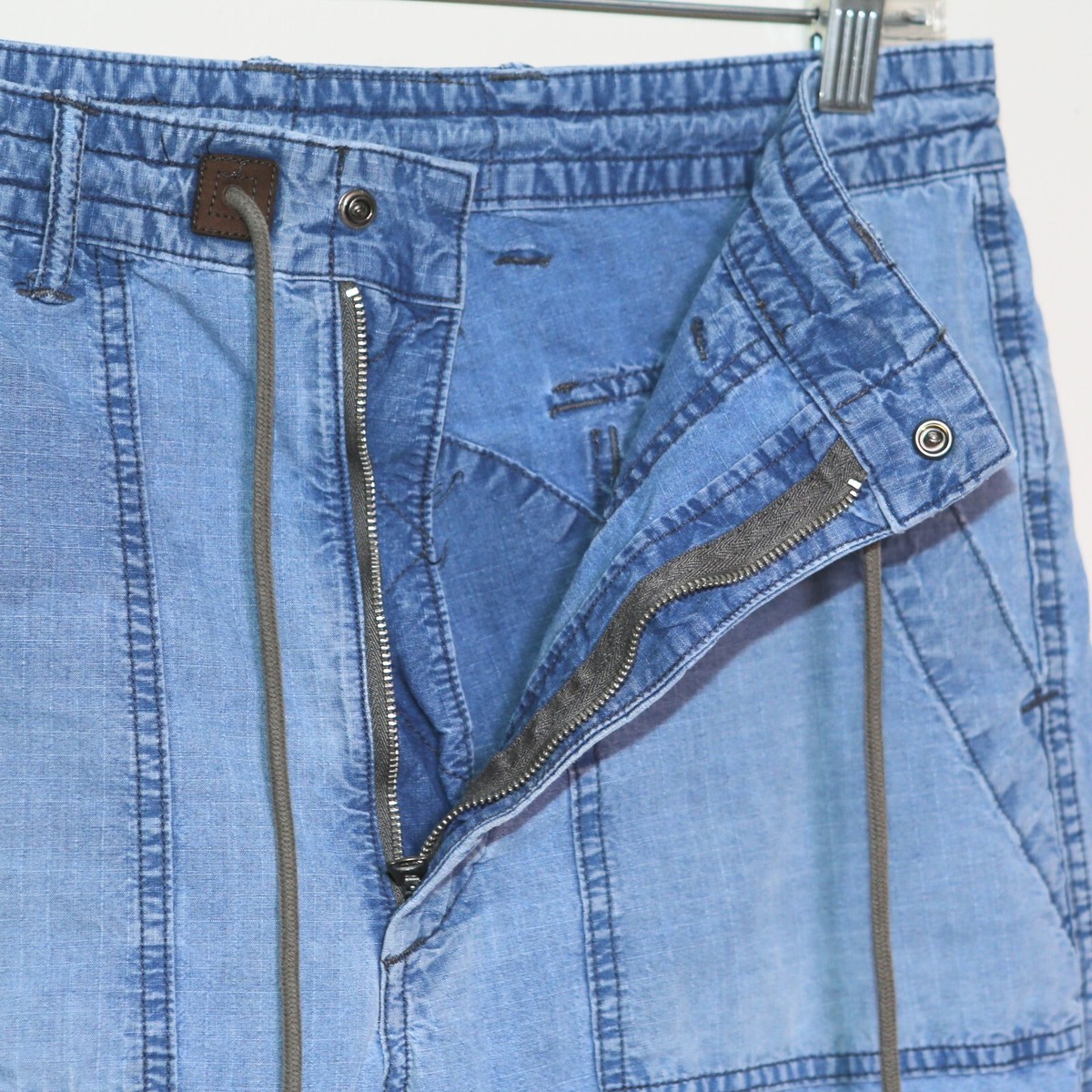 RRL Double RL Ralph Lauren Blue 100% Cotton Drop Crotch